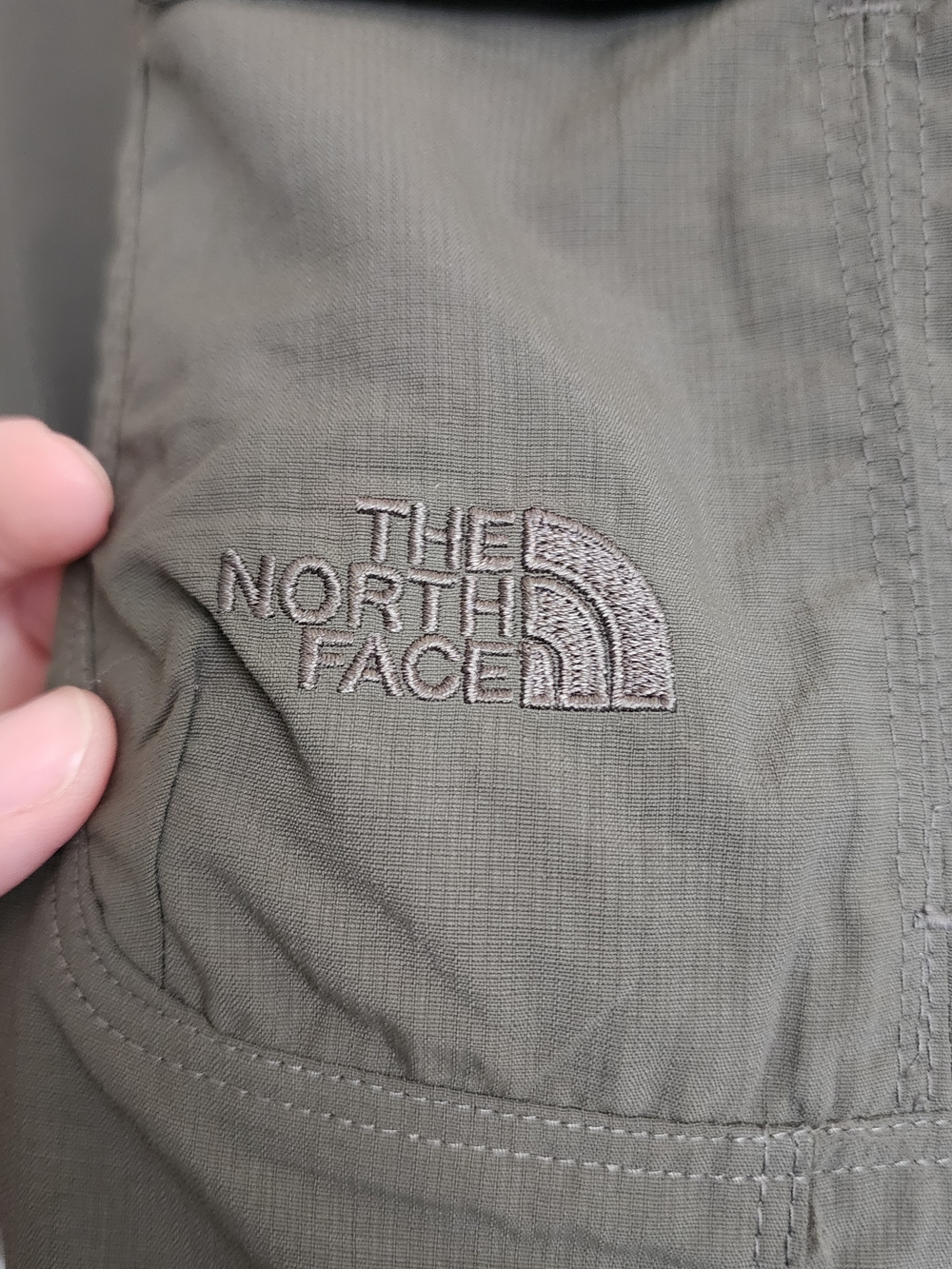 The North Face Mens Large Olive Green Stow Pocket Nylon Hiking Cargo Pants - Picture 4 of 12